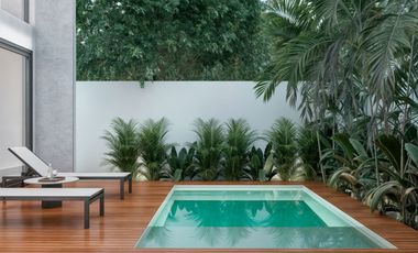 Casa con jardín y alberca privada, en venta, Mayakoba, Playa del Carmen.