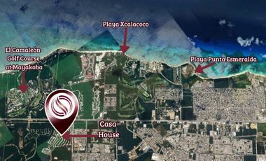 Casa con jardín y alberca privada, en venta, Mayakoba, Playa del Carmen.