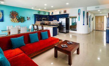 Departamento con vista al mar,  Alberca, en venta, Zona Hotelera Norte, Cozumel.