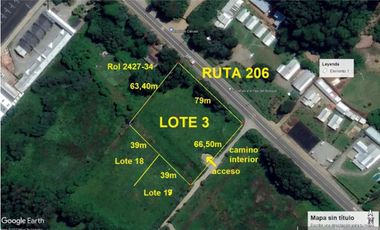 Parcela Salida Sur con Orilla Ruta 206