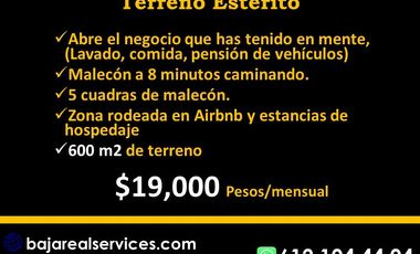 Renta Terreno cerca de Malecon 600 m2