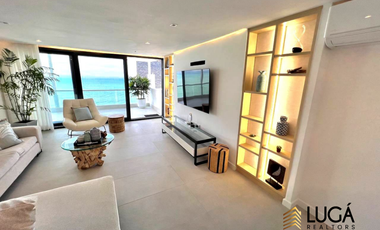 Departamento de lujo frente al mar en renta, 3 dormitorios amoblado, sector Barbasquillo, cerca a La Quadra Manta