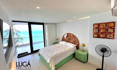 Departamento de lujo frente al mar en renta, 3 dormitorios amoblado, sector Barbasquillo, cerca a La Quadra Manta