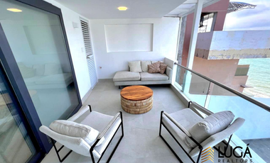 Departamento de lujo frente al mar en renta, 3 dormitorios amoblado, sector Barbasquillo, cerca a La Quadra Manta