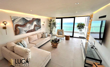 Departamento de lujo frente al mar en renta, 3 dormitorios amoblado, sector Barbasquillo, cerca a La Quadra Manta