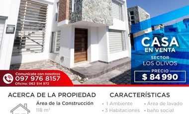 Se vende casa en El Olivo, Junto Hosteria el Prado