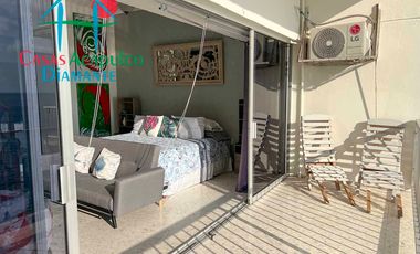 Loft en edificio de playa en la zona dorada de Acapulco. Con terraza y vista al mar