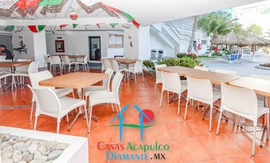Loft en edificio de playa en la zona dorada de Acapulco. Con terraza y vista al mar