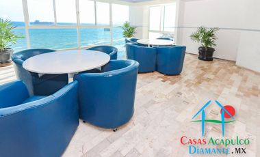 Loft en edificio de playa en la zona dorada de Acapulco. Con terraza y vista al mar