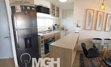 Hermoso departamento amoblado con vista al mar en el exclusivo Condominio Playa Paraíso, El Tabo
