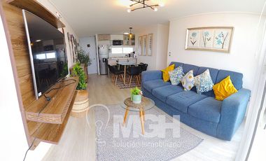 Hermoso departamento amoblado con vista al mar en el exclusivo Condominio Playa Paraíso, El Tabo