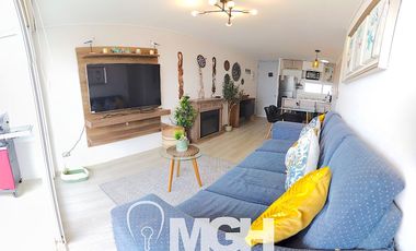 Hermoso departamento amoblado con vista al mar en el exclusivo Condominio Playa Paraíso, El Tabo