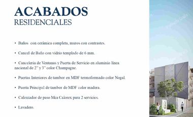 DEPARTAMENTOS NUEVOS EN VENTA RESIDENCIAL SANTA CRUZ. Naucalpan de Juárez.