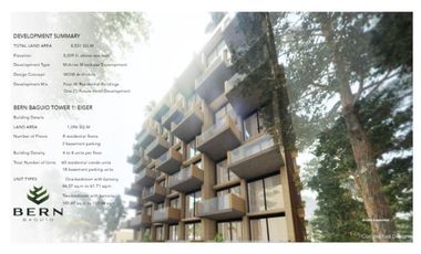 Experience cool breezes and Breathtaking Panoramas at BERN Baguio. Preselling luxury condominium by Brittany