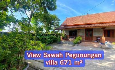 Rumah Villa Klasik View Sawah Pegunungan Luas 671 m²