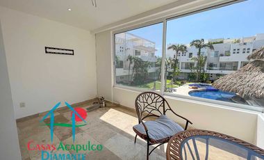 Departamento en venta con terraza con vista a la alberca y roof garden