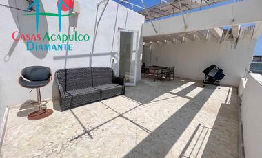 Departamento en venta con terraza con vista a la alberca y roof garden