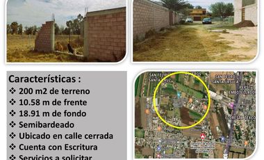 Venta de Terreno en San Pedro y Santa Ursula, Texcoco, Edo.Méx 200m2 $660,000