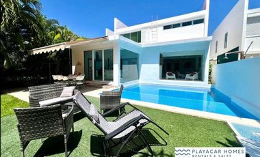 Playacar Villa For Sale in gated golf course community of Playa Del Carmen