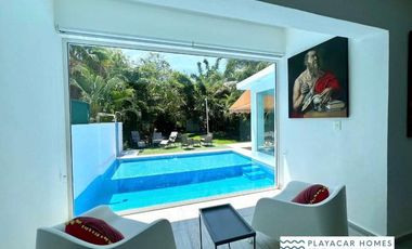 Playacar Villa For Sale in gated golf course community of Playa Del Carmen