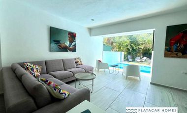 Playacar Villa For Sale in gated golf course community of Playa Del Carmen