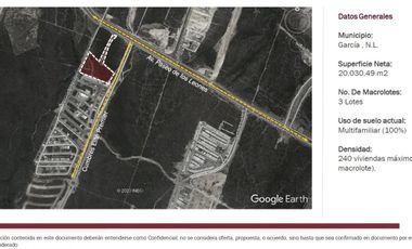 Venta macro lote para departamentos