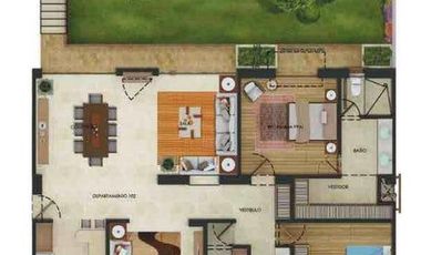 RENTA. Cumbres del Lago - Departamento en planta baja de 3 recamaras