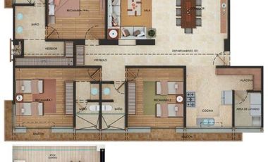 Penthouse con amenidades y 3 recamaras. RENTA - Cumbres del Lago