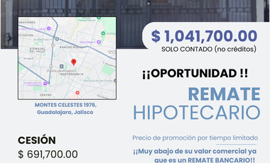 Oportunidad, casa de remate bancario, Independencia, Guadalajara Jal.