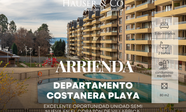 Departamento año corrido 3d 2b a pasos del Nuevo Hospital de Villarrica