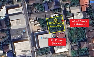 Land for sale, 202 square wah, Soi Ram Intra 65, Intersection 6, near MRT Ram Intra Station, Km.6, only 800 m. Suitable for investment as a home offic