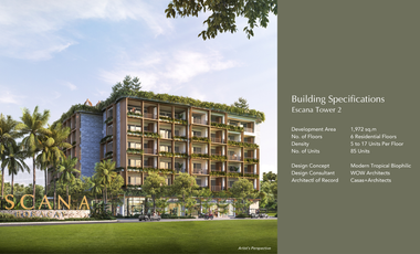 Luxurious 64.86 sqm 1BR Condo Unit with Balcony in Boracay, at Escana Boracay