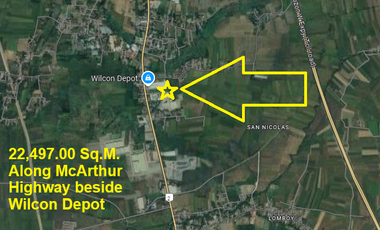 2.25 Has Industrial Lot For Sale along McArthur Highway beside Wilcon Depot Villasis Pangasinan