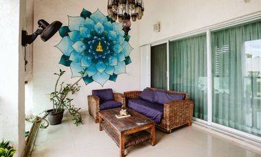 Departamento con jardín, alberca, Jacuzzi privado, en venta, Zona Hotelera Sur, Cozumel