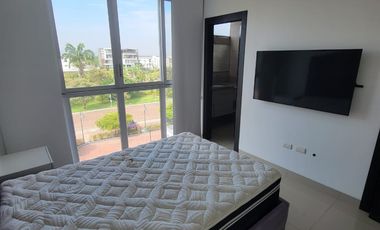 En alquiler amplio y lujoso departamento amoblado, Isla Mocoli, via a Samborondon