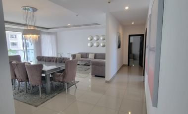 En alquiler amplio y lujoso departamento amoblado, Isla Mocoli, via a Samborondon