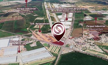 Macrolote Comercial en zona industrial, en venta, a un lado del Aeropuerto de Querétaro.