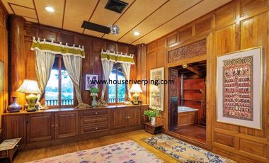 Prestigious Ayutthaya-Style Golden Teak House on Prime Land Above the Ping River, Never Flooded, Just Minutes from Chiang Mai City