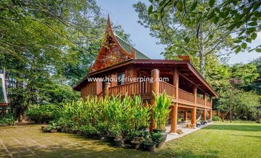 Prestigious Ayutthaya-Style Golden Teak House on Prime Land Above the Ping River, Never Flooded, Just Minutes from Chiang Mai City