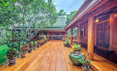 Prestigious Ayutthaya-Style Golden Teak House on Prime Land Above the Ping River, Never Flooded, Just Minutes from Chiang Mai City