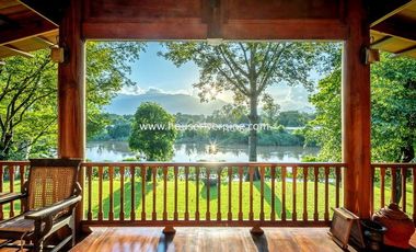 Prestigious Ayutthaya-Style Golden Teak House on Prime Land Above the Ping River, Never Flooded, Just Minutes from Chiang Mai City