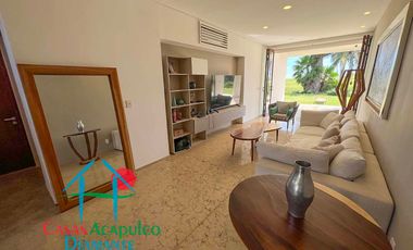 Hermosa casa en renta vacacional para 10 personas. Con alberca privada, vista al campo de golf y al mar