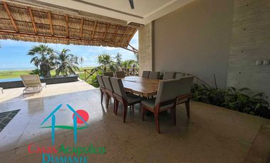 Hermosa casa en renta vacacional para 10 personas. Con alberca privada, vista al campo de golf y al mar