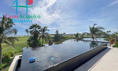Hermosa casa en renta vacacional para 10 personas. Con alberca privada, vista al campo de golf y al mar