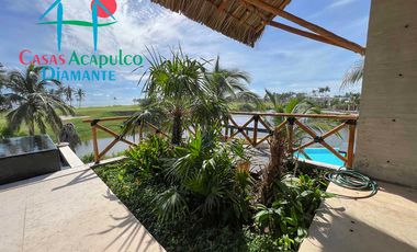 Hermosa casa en renta vacacional para 10 personas. Con alberca privada, vista al campo de golf y al mar
