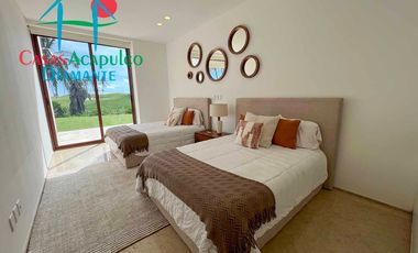 Hermosa casa en renta vacacional para 10 personas. Con alberca privada, vista al campo de golf y al mar