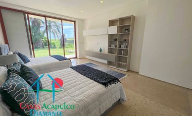 Hermosa casa en renta vacacional para 10 personas. Con alberca privada, vista al campo de golf y al mar