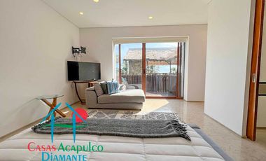 Hermosa casa en renta vacacional para 10 personas. Con alberca privada, vista al campo de golf y al mar