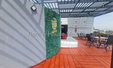 Departamento Amueblado en Renta en Naucalpan,Lomas de Tecamachalco CMB 25-1064.