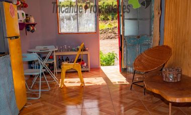 Terreno de 6.000 m2 con linda casa , cabaña y orilla de río, Cochiguaz, Valle del Elqui. $220 millones